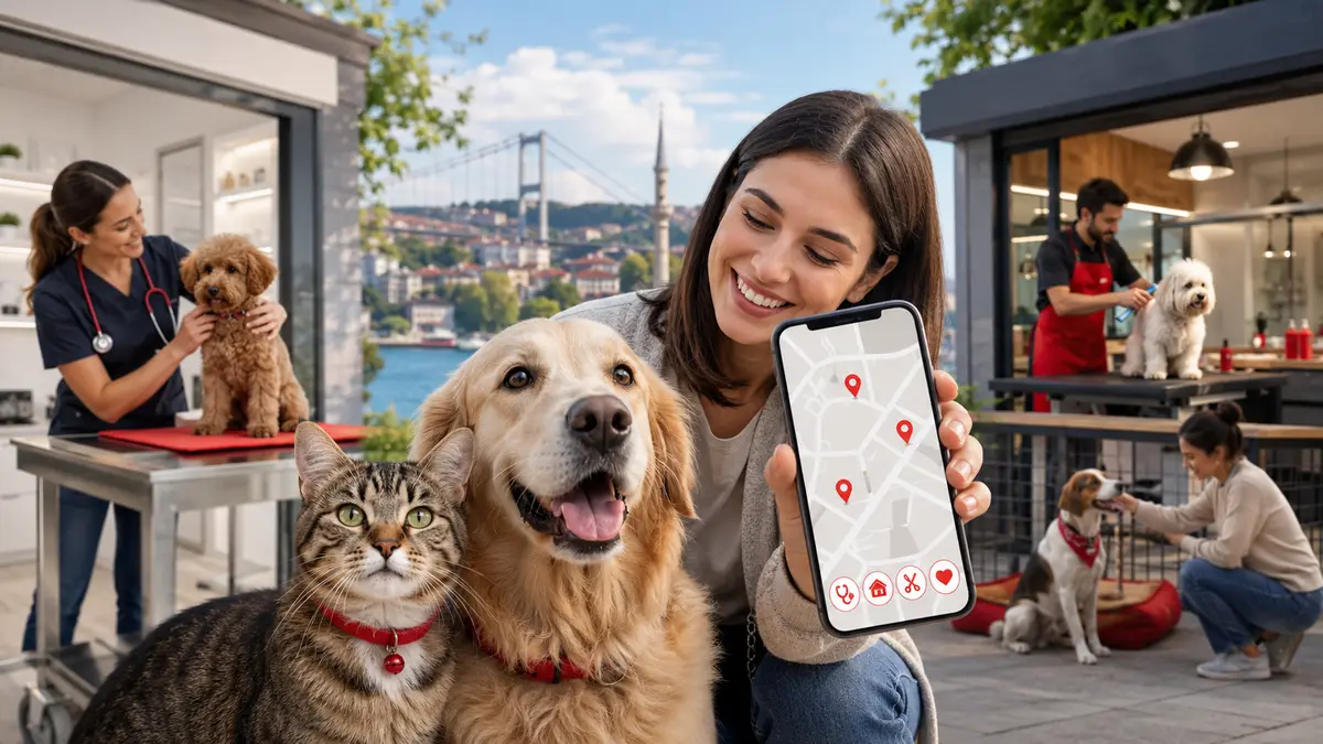 PetDex üzerinden veteriner, pet otel, kuaför ve barınak arayan kedi ve köpek sahibi